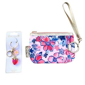 Lilly Pulitzer Zip Top Wallet/ Wristlet-Resort White Party Like A Lobstar Bundle